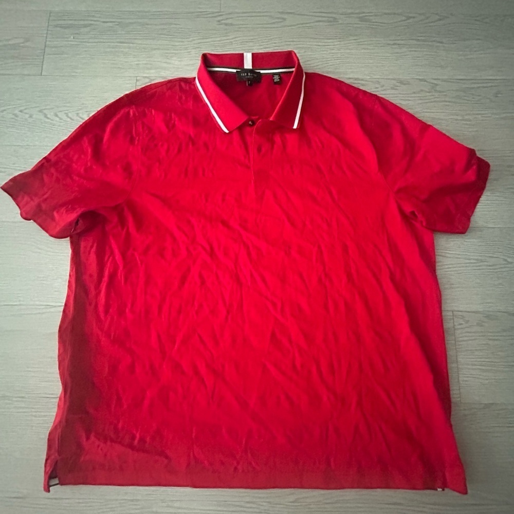 Ted Baker Red Polo Shirt Size 7
